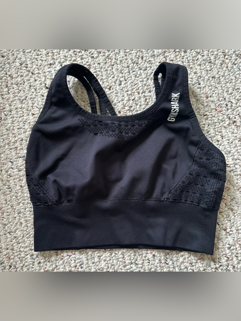 Gymshark Black Seamless Support Sports Bra‎